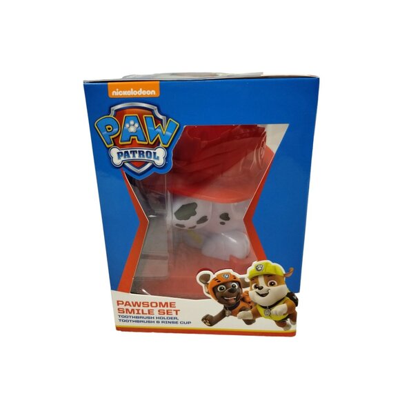 Nickelodeon Paw Patrol Marshall Pawsome Smile Set Toothbrush Holder Rinse Cup - Picture 6 of 8